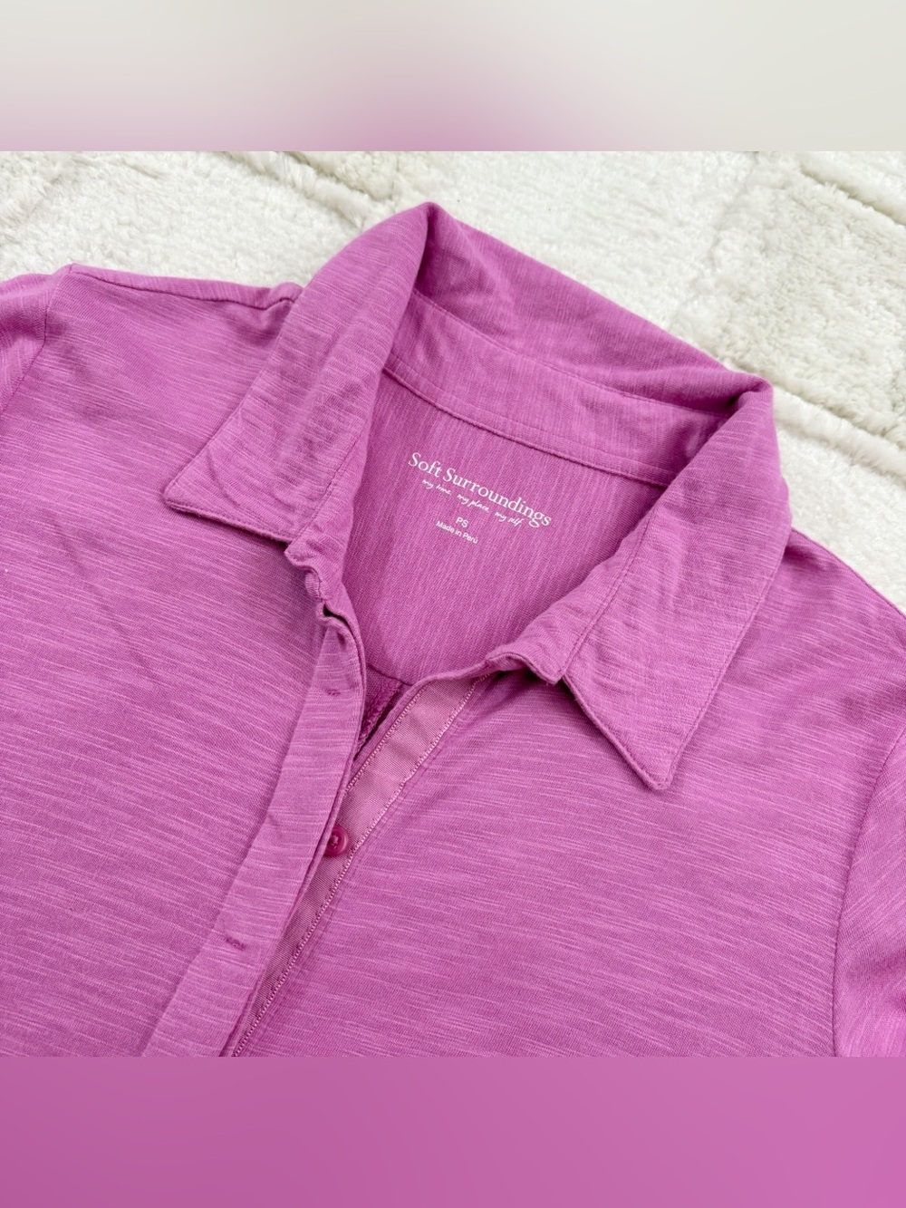 Soft Surroundings Button Down Tunic Top Petite Small - Picture 5 of 13